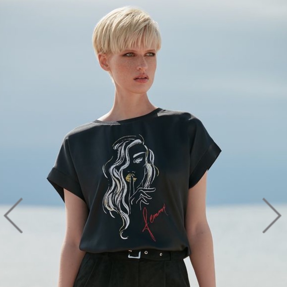 Black T-Shirt with Graphics